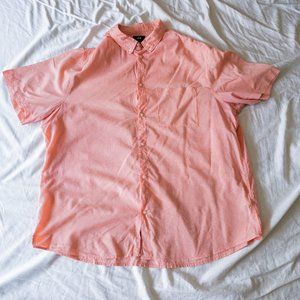 H&M Mens Size XL Cotton Button Shirt Peach Orange